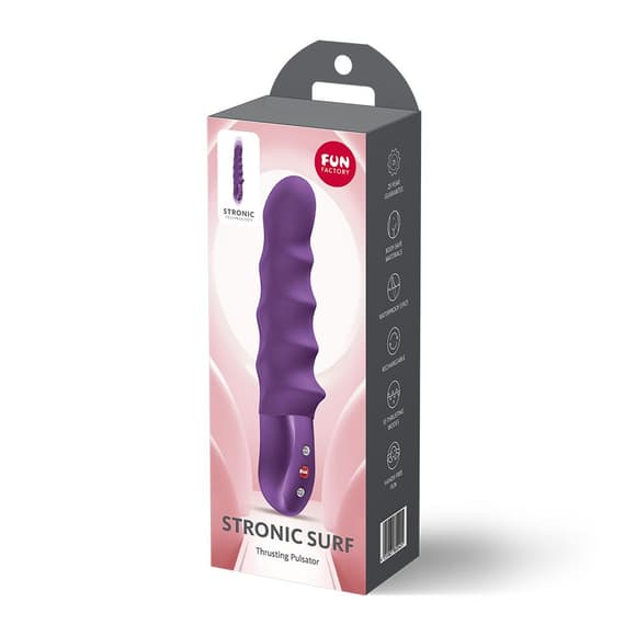 Пульсатор Fun Factory Stronic Surf Dark Violet, 10 режимов работы, перезаряжаемый