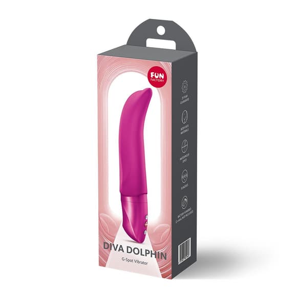 Вібратор для точки G Fun Factory Diva Dolphin Magenta, 10 режимів роботи, на батарейках