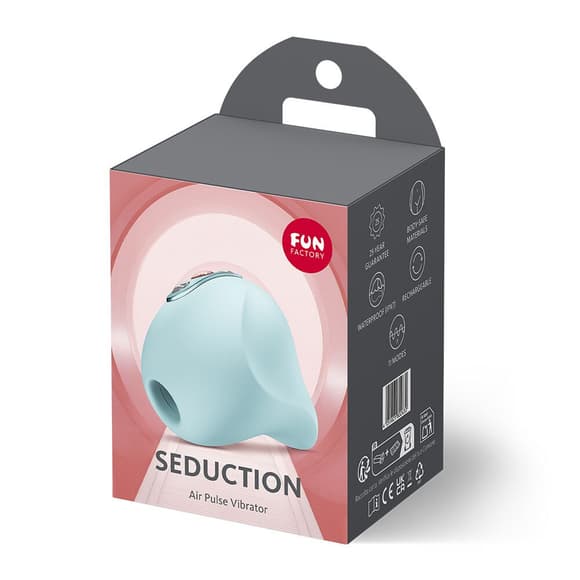Вакуумный стимулятор Fun Factory Seduction Ice Blue, 11 режимов работы, перезаряжаемый
