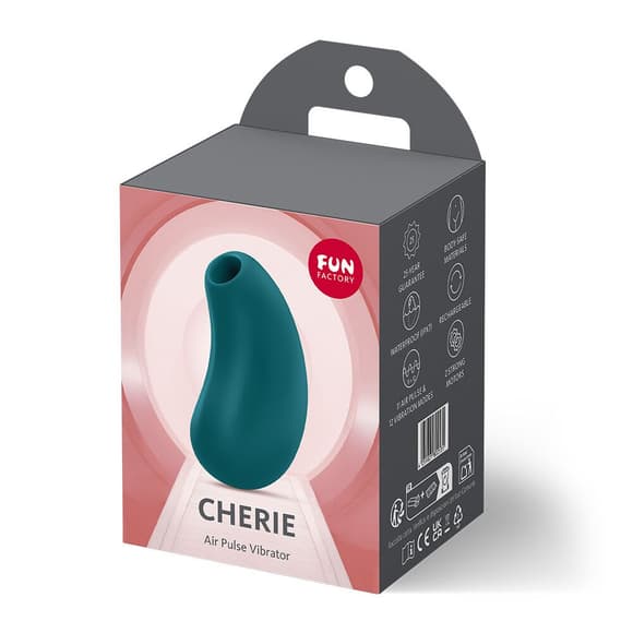 Вакуумный стимулятор с вибрацией Fun Factory Cherie Bottle Green, 11 + 12 режимов работы, перезаряжаемый