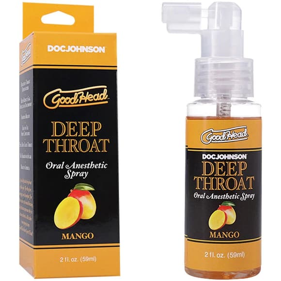 Спрей для мінету Doc Johnson GoodHead DeepThroat Spray - Mango 59 мл для глибокого мінету