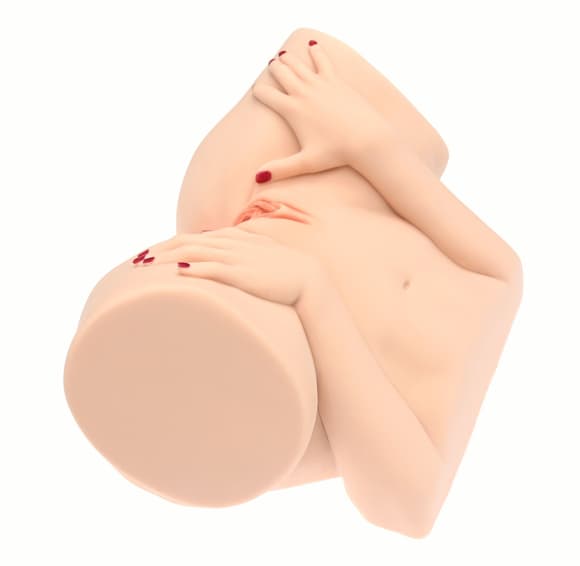 Мастурбатор-полуторс Naked Factory BARBIE, вагина + анус, 2 канала, очень реалистичный, сквозной