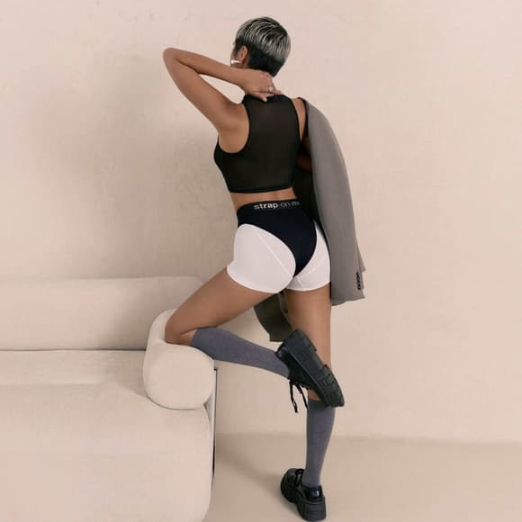 Трусики с фиксацией дилдо Strap-On-Me Harness Lingerie Idole - M - Black