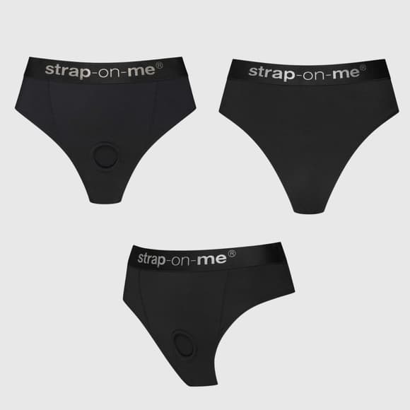 Трусики с фиксацией дилдо Strap-On-Me Harness Lingerie Idole - L - Black