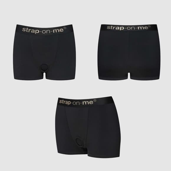 Шорты с фиксацией дилдо Strap-On-Me Harness Lingerie Allure - L - Black