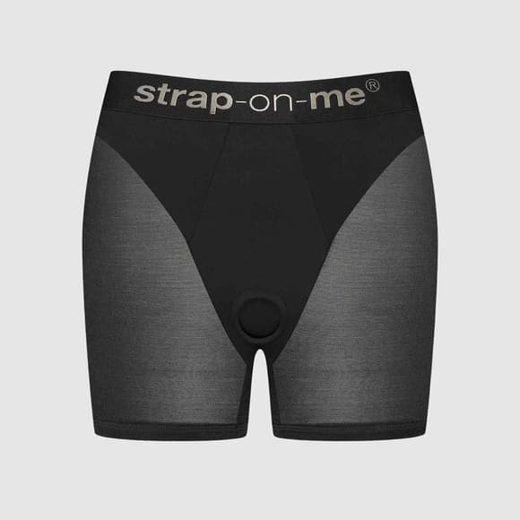 Шорты с фиксацией дилдо Strap-On-Me Harness Lingerie Halo - L - Black