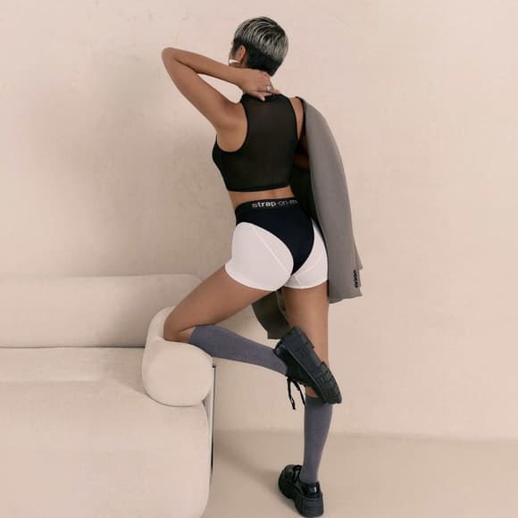 Трусики с фиксацией дилдо Strap-On-Me Harness Lingerie Idole - XS - Black