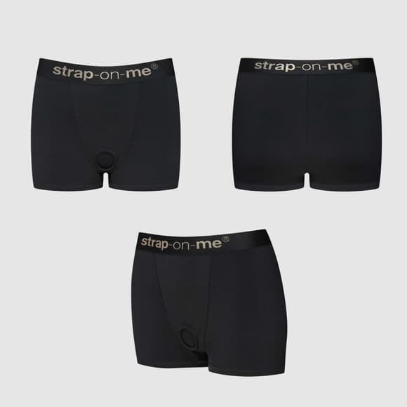 Шорты с фиксацией дилдо Strap-On-Me Harness Lingerie Allure - M - Black