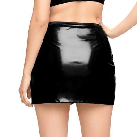 Лакована сексуальна спідниця Art of Sex - Malibu, колір чорний, XS-M
