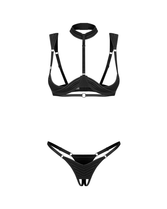 Комплект Obsessive Roccele 2-pcs crotchless set 2XL/3XL