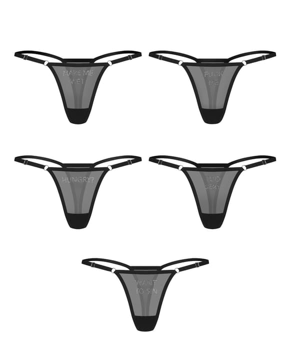 Набір трусиків Obsessive Violami 5-pack thong L/XL