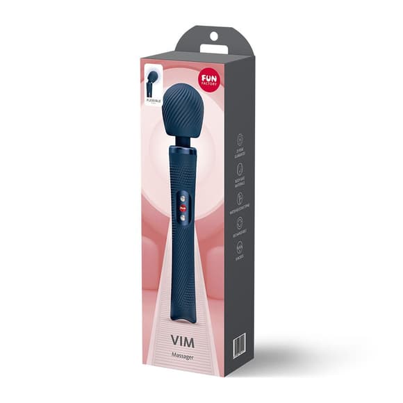 Вибромассажер Fun Factory VIM Vibrating Wand Nightblue, супермощный и легкий, до 6 часов работы