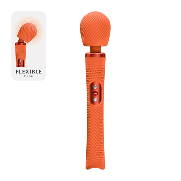 Вибромассажер Fun Factory VIM Vibrating Wand Orange, супермощный и легкий, до 6 часов работы