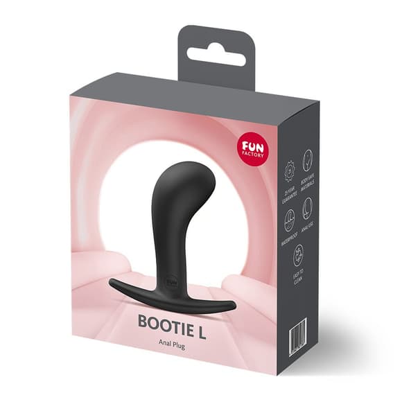 Анальна пробка Fun Factory BOOTIE L Black, діаметр 3,8 см, тонкий обмежувач