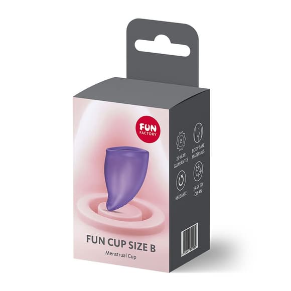 Менструальна чаша Fun Factory FUN CUP SIZE B Black Currant, багаторазова, діаметр 4,3 см, об’єм 30 мл