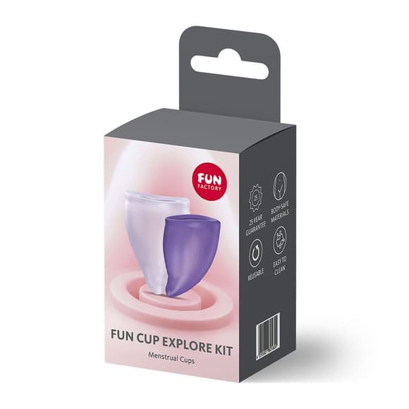 Набір менструальних чаш Fun Factory FUN CUP EXPLORE KIT, 2 шт, Multicolored Violet, об’єми 20 та 30 мл