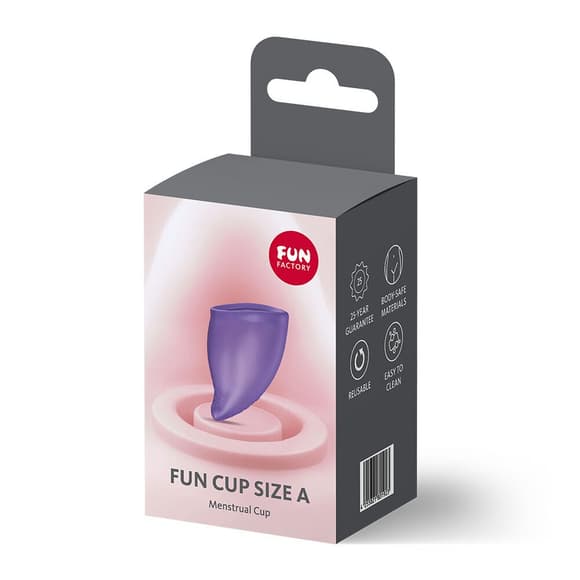 Менструальна чаша Fun Factory FUN CUP SIZE A Black Currant, багаторазова, діаметр 4 см, об’єм 20 мл