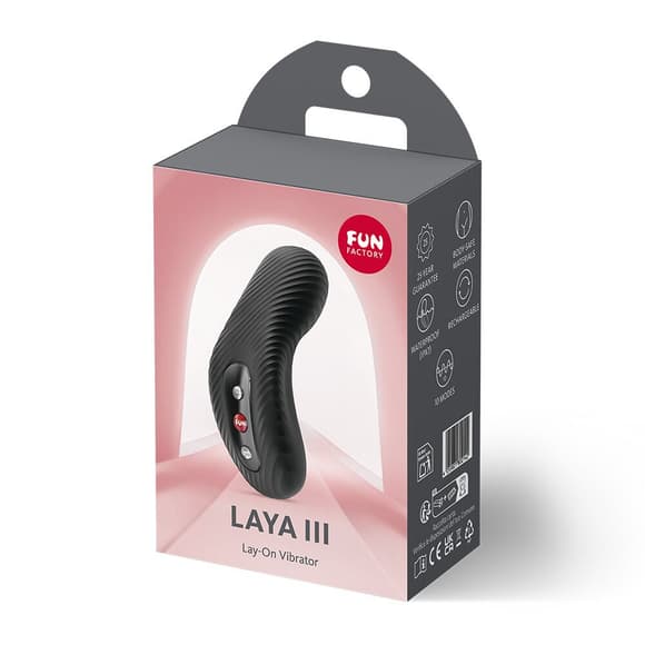 Накладний вібратор Fun Factory LAYA III Black, ефект постукування пальцем