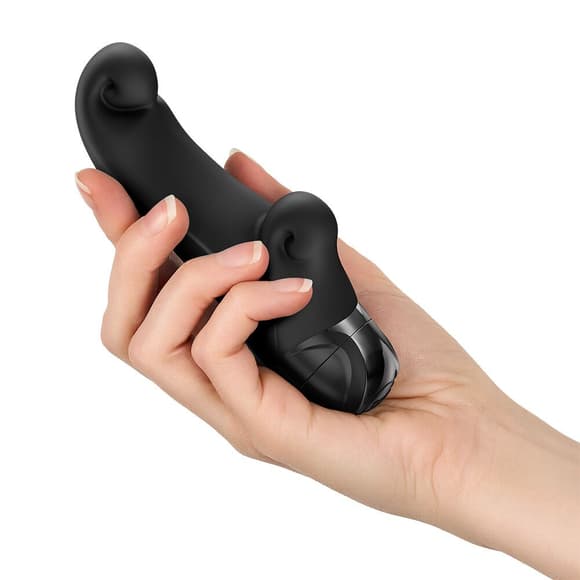 Вибратор-кролик Fun Factory OCEAN Black, для клитора и точки G, 6 режимов, на батарейках