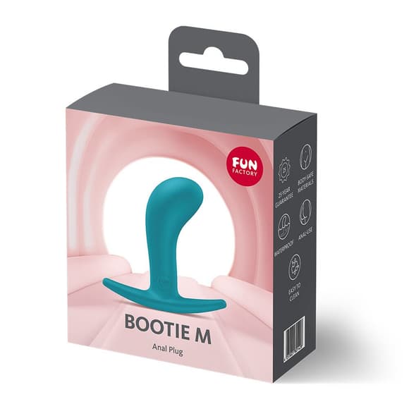 Анальна пробка Fun Factory BOOTIE M Aquamarine, діаметр 3,3 см, тонкий обмежувач