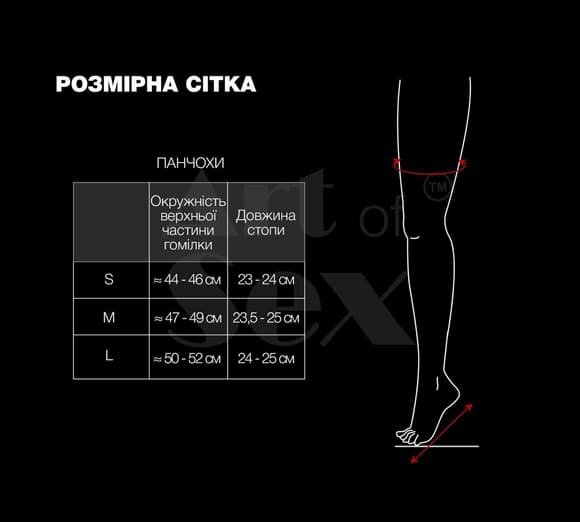 Панчохи в дрібну сітку з лакованою коронкою Art of Sex - Rose, колір чорний з ефектом голограми, S