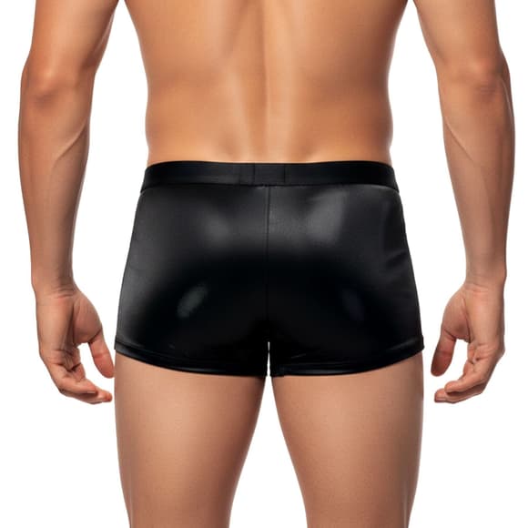 Мужские трусы с сюрпризом Art of Sex - Gladiator, черные с эффектом мокрого бархата, размер XL