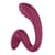Вагинально-клиторальный вибратор Satisfyer G for Goddess 3 Wine Red, 2 мотора