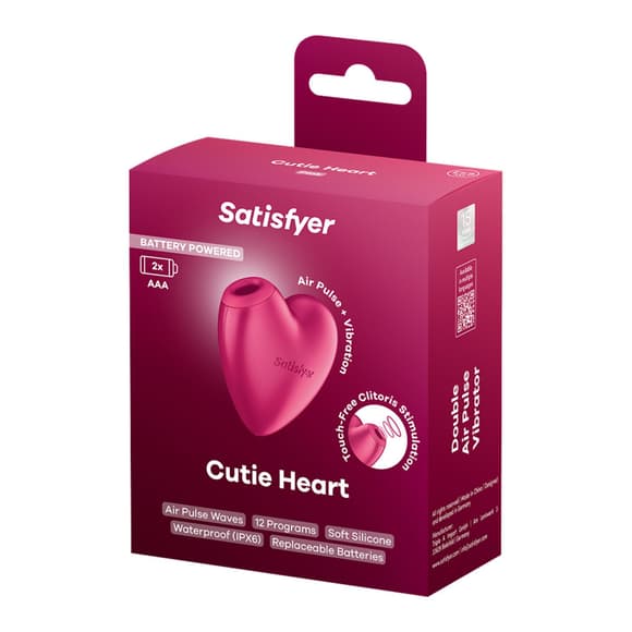 Вакуумний стимулятор-серце з вібрацією Satisfyer Cutie Heart Battery Series (м'яте паковання!!!)