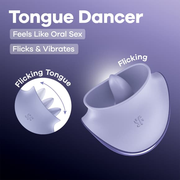 Вібростимулятор для клітора Satisfyer Tongue Dancer з язичком