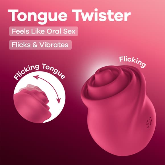 Вібростимулятор для клітора Satisfyer Tongue Twister з імітацією язичка