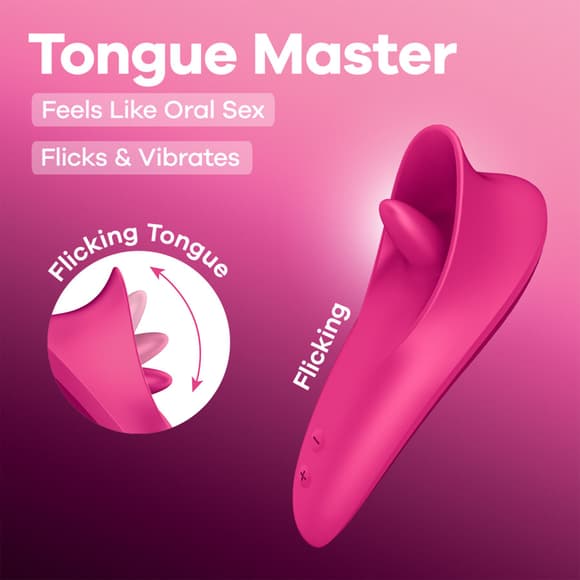 Вібростимулятор для клітора Satisfyer Tongue Master з язичком
