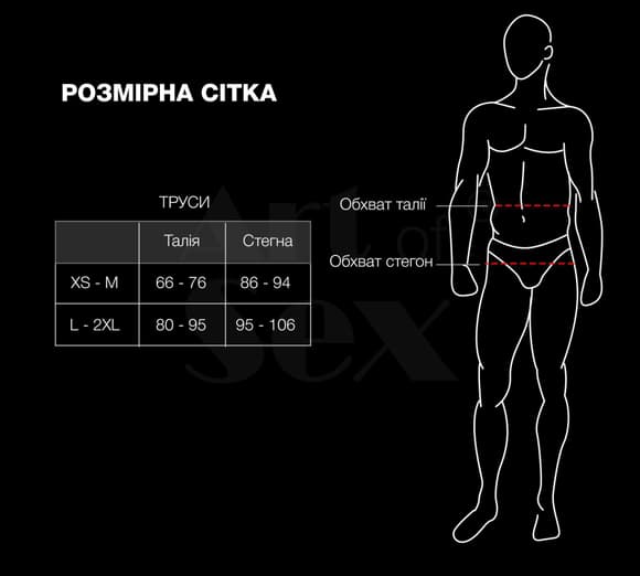 Мужские трусики из сетки Art of Sex - Demir, цвет черный, размер XS-M