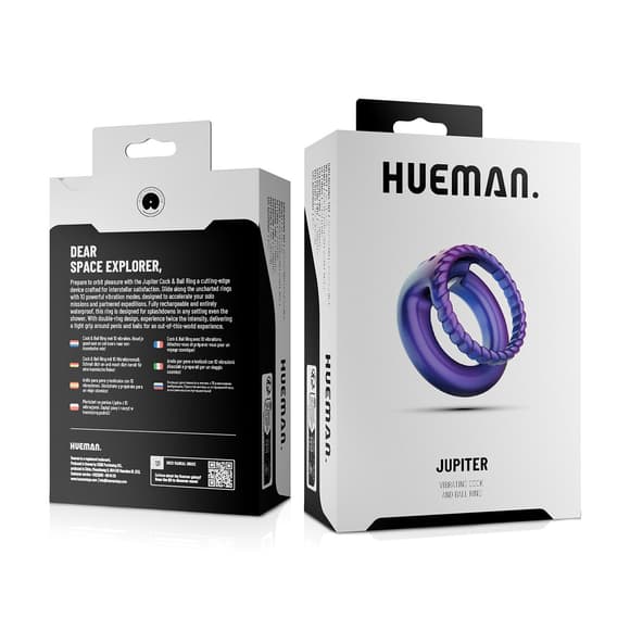 Эрекционное виброкольцо Hueman - Jupiter Vibrating Cock and Ball Ring