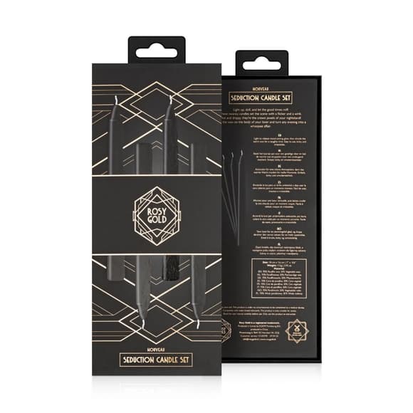Набір свічок Rosy Gold - Seduction Candle Set - Black