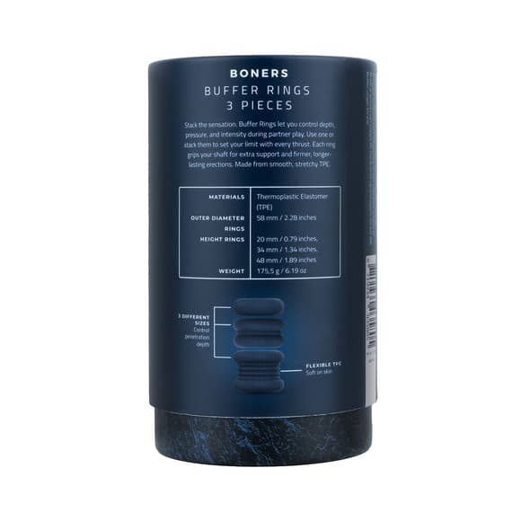 Набор эрекционный колец Boners Buffer Rings 3 шт