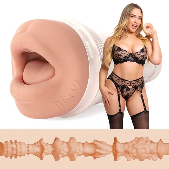 Мастурбатор-ротик Fleshlight Girls: Mia Malkova - Headshot, со слепка ротика, очень нежный