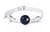 Кляп силиконовый Feral Feelings Silicon Ball Gag White/Black, белый ремень, черный шарик