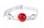 Кляп силиконовый Feral Feelings Silicon Ball Gag White/Red, белый ремень, красный шарик