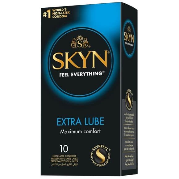 Безлатексн ые премиум-презервативы SKYN Extra Lube 10 шт, на 40 % больше смазки