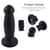 Силіконовий фалоімітатор для секс-машин Hismith 7.2" Black Silicone Anal Dildo, система KlicLok