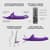 Вибронасадка д ля страпона с вакуумной стимуляцией Strap-On-Me Multi Orgasm Dildo L Purple