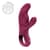 Вибратор-кролик Fun Factory MISS BI Wine Red, 2 независимых мотора, диаметр 4,2 см