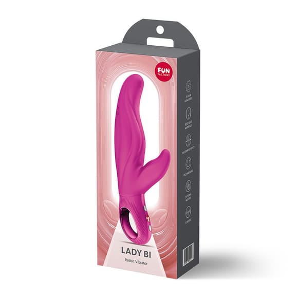 Вибратор-кролик для точки А Fun Factory LADY BI Magenta, 2 мотора, 12 режимов