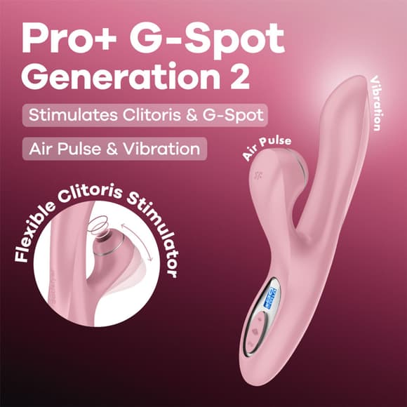 Вакуумний вібратор-кролик Satisfyer Pro+ G-Spot Generation 2 Pink (м'яте паковання!!!)