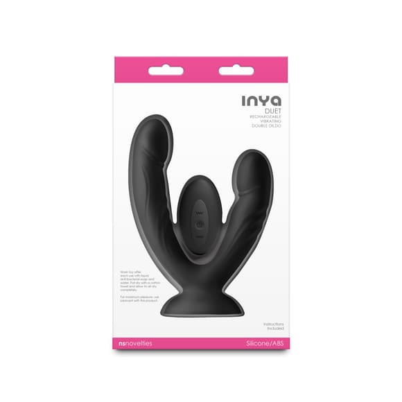 Подвійний ділдо з вібрацією NS Novelties INYA - Duet - Black