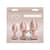 Набір анальних пробок NS Novelties Rear Assets - Trainer Kit - Iridescent Champagne - Clear Gem