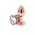 Анальна пробка NS Novelties Rear Assets - Rose Gold Heart - Small - Clear