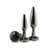 Набір анальних пробок NS Novelties Rear Assets - Tapered Trainer Kit - Gunmetal - Black