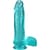 Фаллоимитатор Doc Johnson Crystal Jellies - 8 Inch Realistic Cock with Balls- Teal