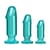 Набор анальных пробок Doc Johnson Crystal Jellies - Anal Starter Kit- Teal